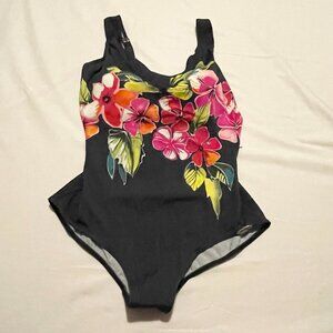 Sunflair Bathing Suit One Piece Floral Womens Size 16 D Cup